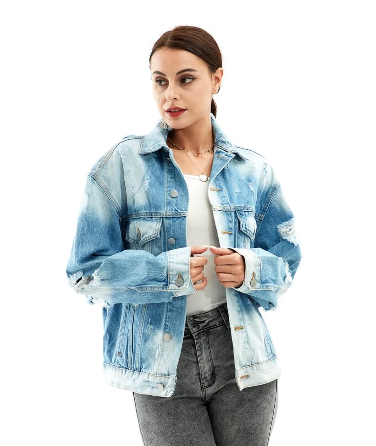 Women's light blue denim jacket