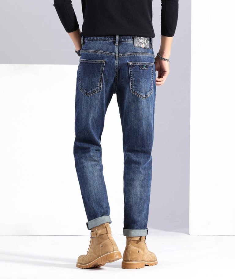 Slim fit business casual blue jeans