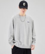 light grey long sleeve sweatshirt men