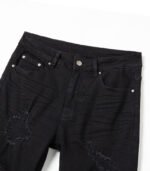 men's ripped jeans black