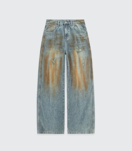 Men's jeans dirty wash