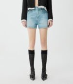 Women oversized denim shorts