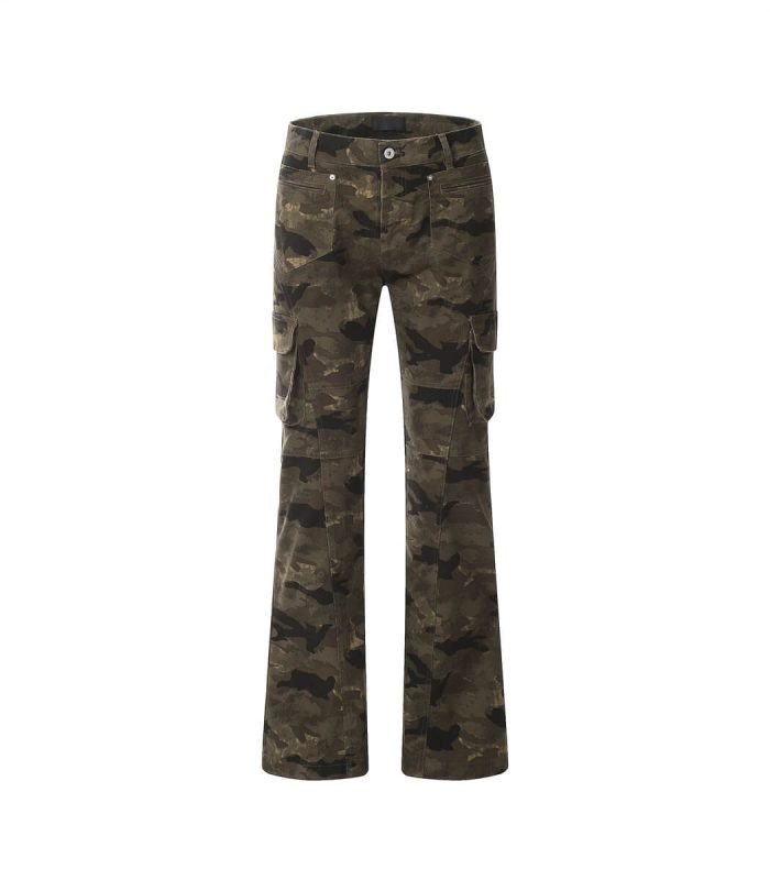 Women camouflage cargo jeans