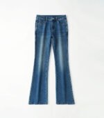 Skinny fit flare bottom jeans