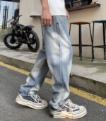 Baggy light blue jeans for men