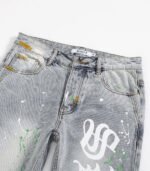 Hand paint crafted jeans