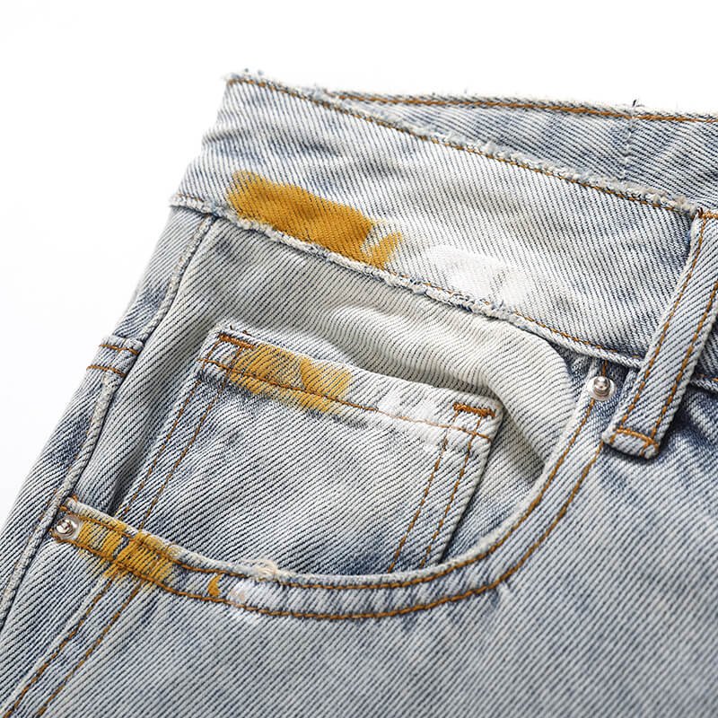 Men vintage blue denim jeans