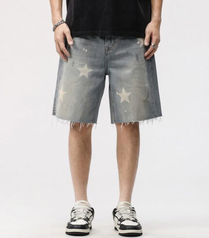 Short denim pants