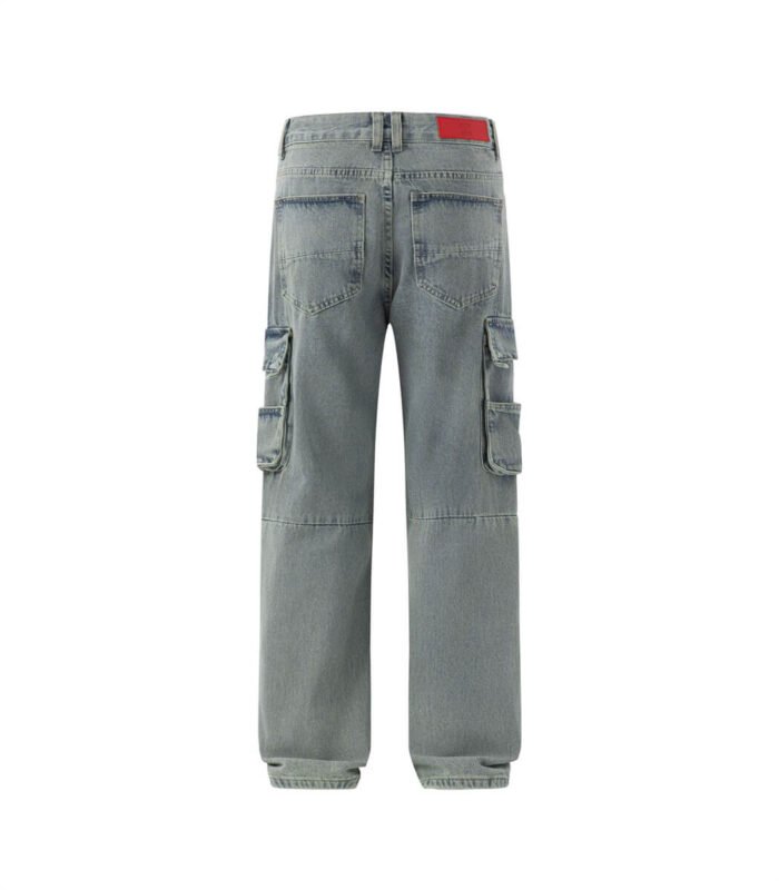 Side pocket baggy jeans