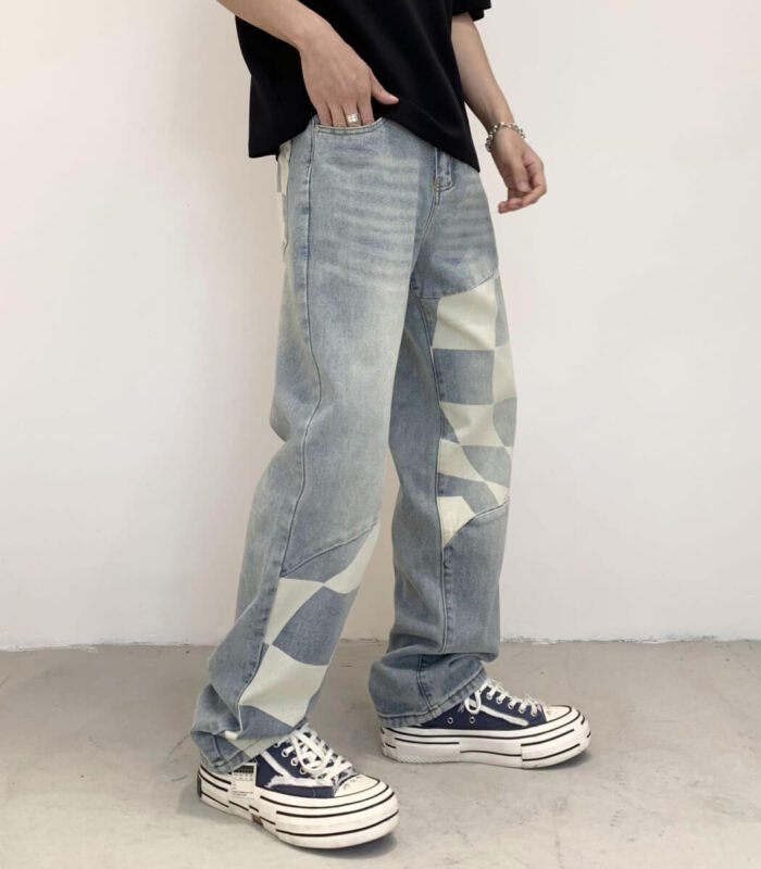 loose fit denim pants for men