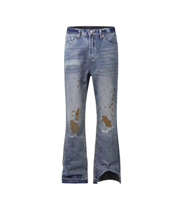 Ripped stacked jeans wholesale