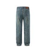 Vintage blue lasered jeans for men