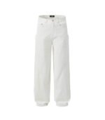 White relaxed fit baggy jeans