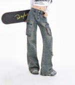 multi pocket cargo jeans