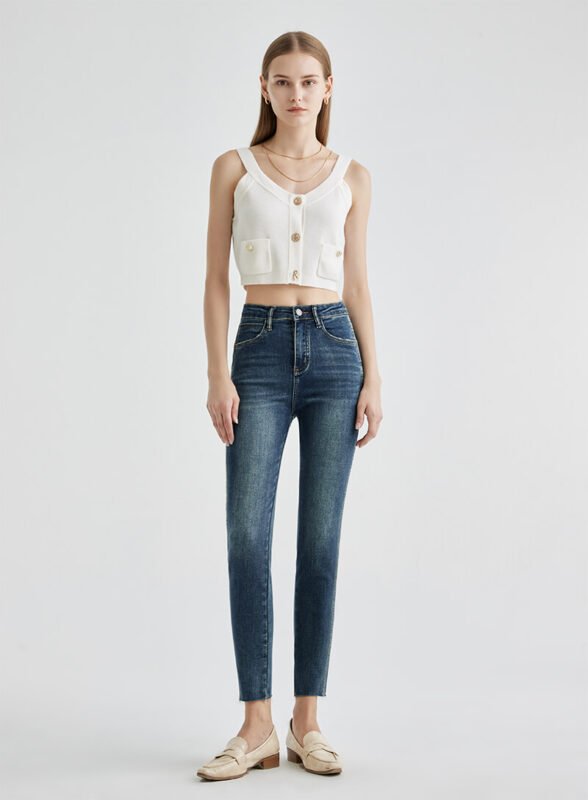 vintage blue ankle length jeans