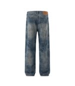 Baggy fit jacquard jeans for men