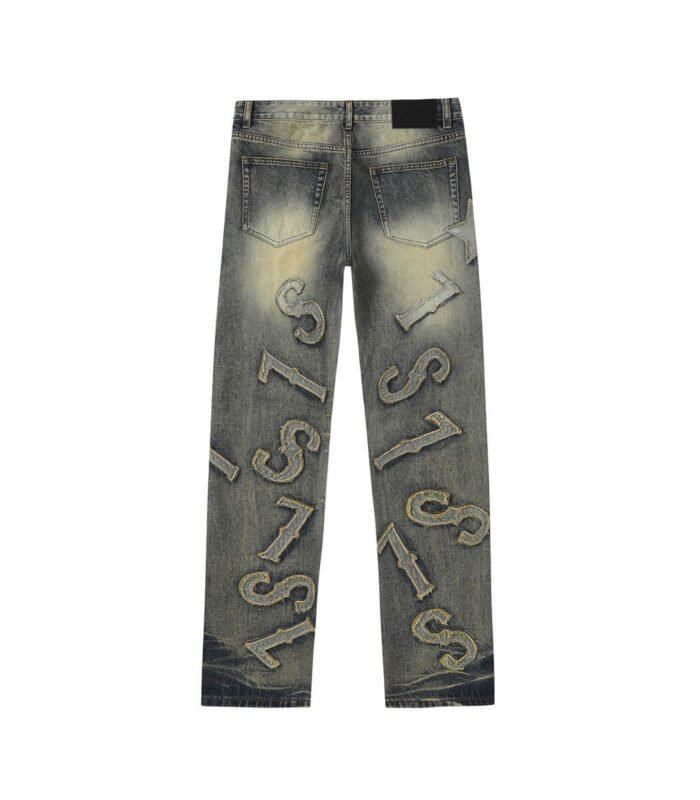 Vintage blue denim jeans for men